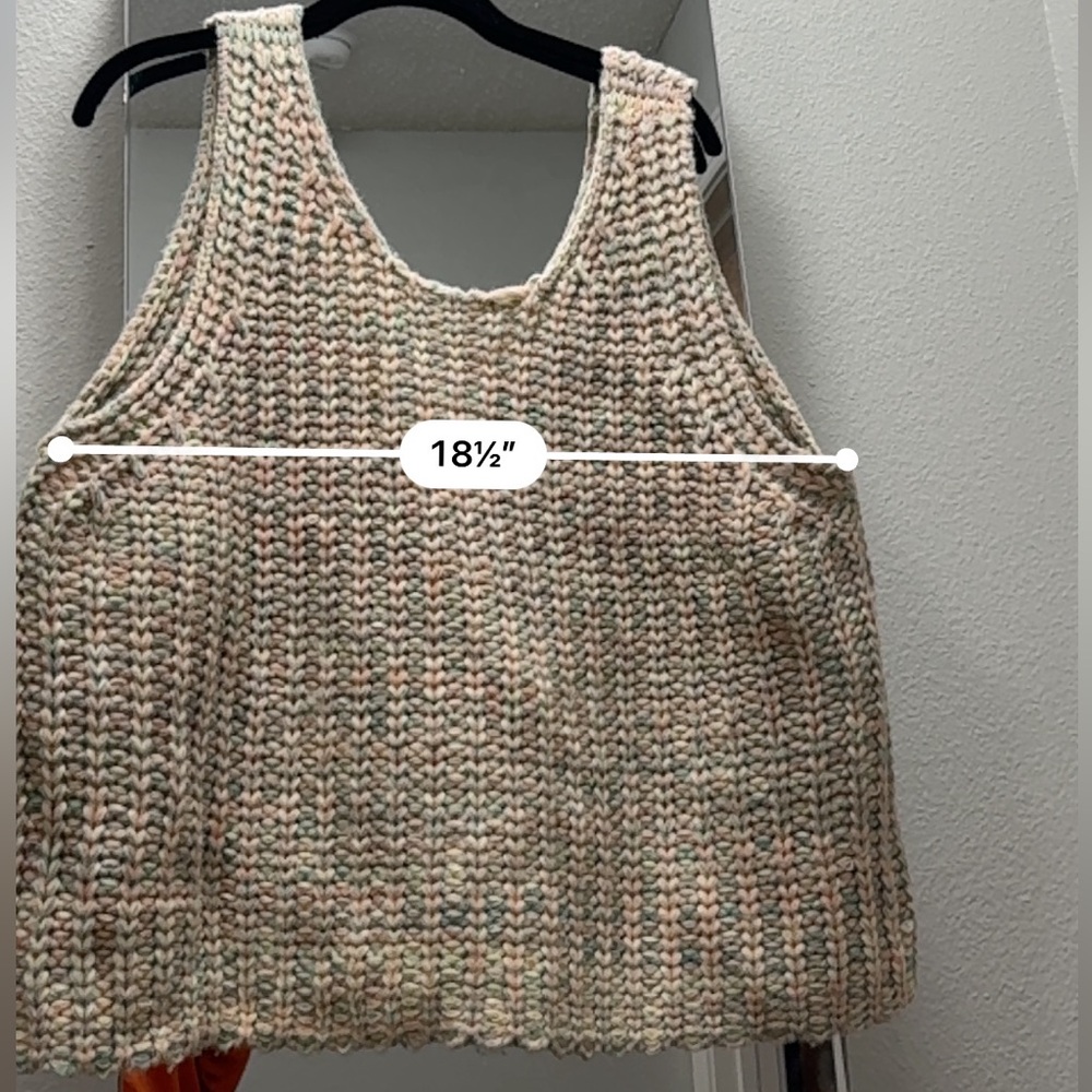 Arula crochet pastel rainbow cropped tank top
